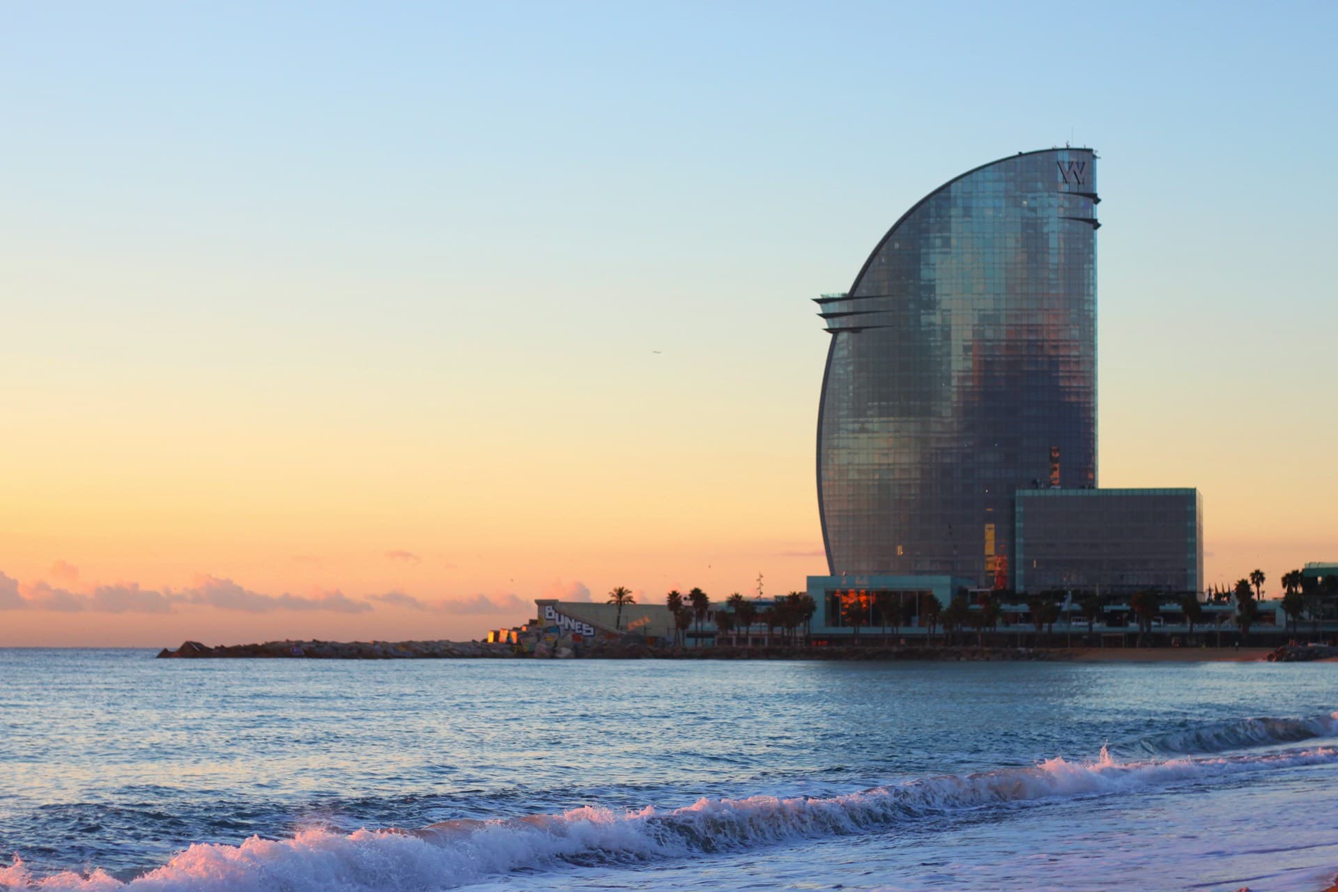Barcelona Beach Scene